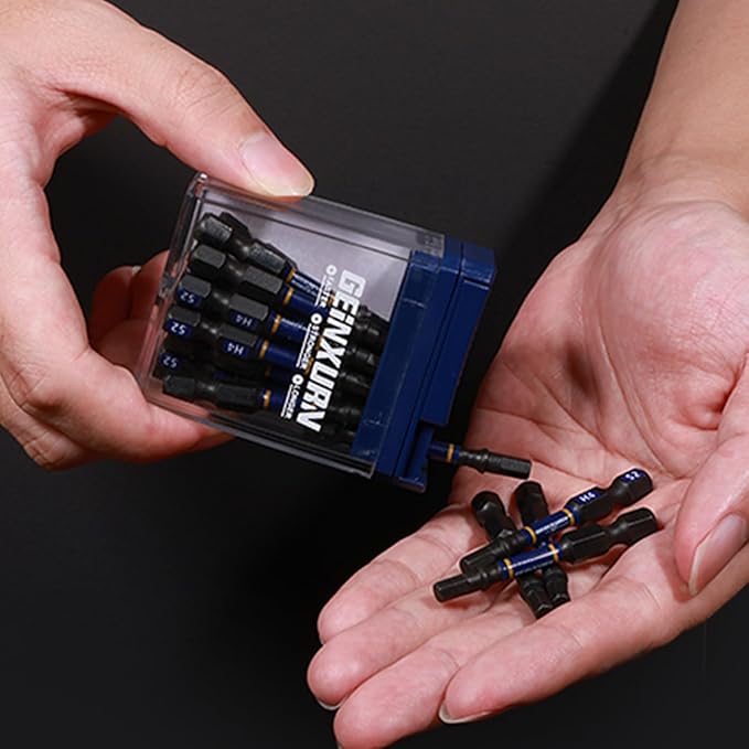 Impact Hex Screwdriver Bits Set,45 Pcs 2" Magnetic Metric(4 mm, 5 mm, 6 mm) S2 Steel Multi Driver Bits with Storage Colorful Box