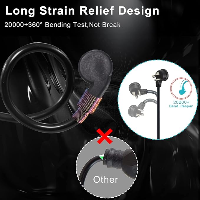 SPARKING Low Profile Flat Plug Short Extension Cord - 1.5FT Black Flat Wall Head Small Appliance Flexible Cord, 16AWG SJT,125V 13A Short 3 Prong AC Grounded Extension Cord for Home and Office [5PACK]