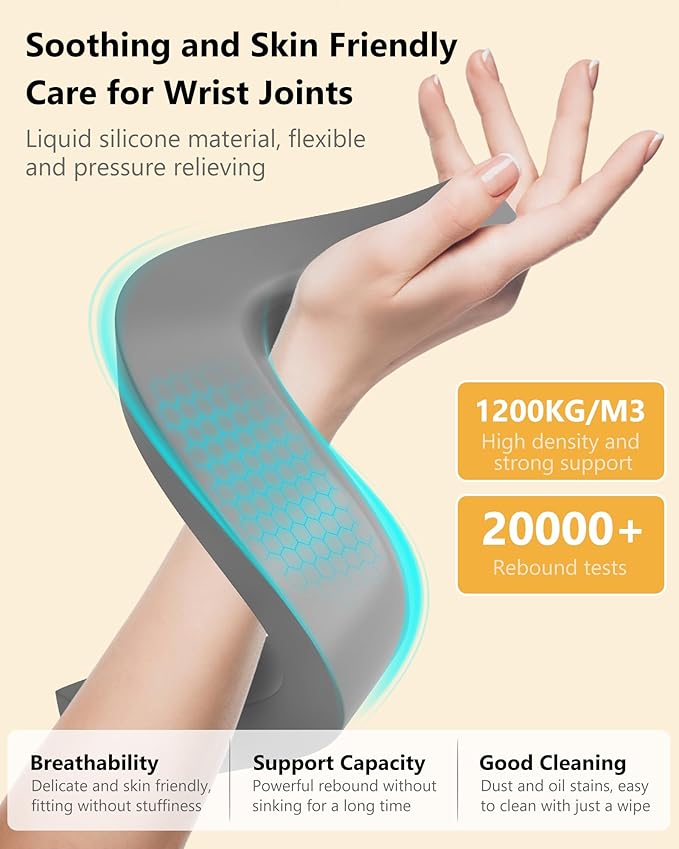 NTMY Laptop Stand for Desk With Wrist Support Pad, Aluminum Computer Stand, Ventilated Ergonomic for MacBook/HP/Dell/Acer/Lenovo, 10-17.3'' - Gold