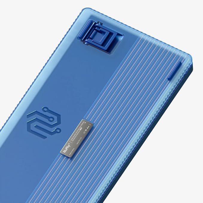 nuphy Halo75 V2 Mechancial Gaming Kyeboard,75% Wireless Hot Swappable Bluetooth Keyboard,83 Kyes RGB Backlit Keyboard,Support Bluetooth/2.4GHz/USB-C (Blue, Lemon (55gf))