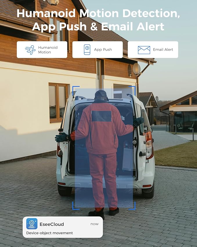 Hiseeu 100ft WiFi Security Camera System, 16CH 4K NVR Kit, Wired Powered 8Pcs 5MP CCTV Home Security Camera System for Indoor/Outdoor Use, Night Vision, IP66, Motion Detection, 3TB Hard Drive