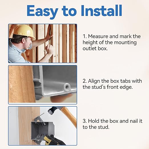 Double Gang Electrical Box New Work, 32 Cu.in, UL Listed, 48-Pack