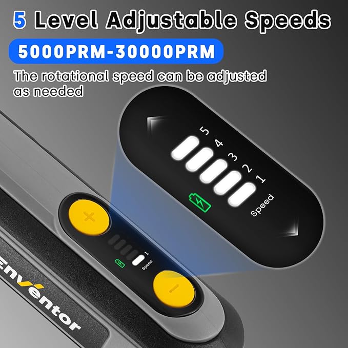 Enventor Cordless Rotary Tool, 8V Power Rotary Tool Kit with 123pcs Accessories, 5-Speed 30000RPM, USB Charging, Multi-Purpose Mini Rotary Tool for Sanding, Polishing, Engraving, Drilling, DIY Crafts