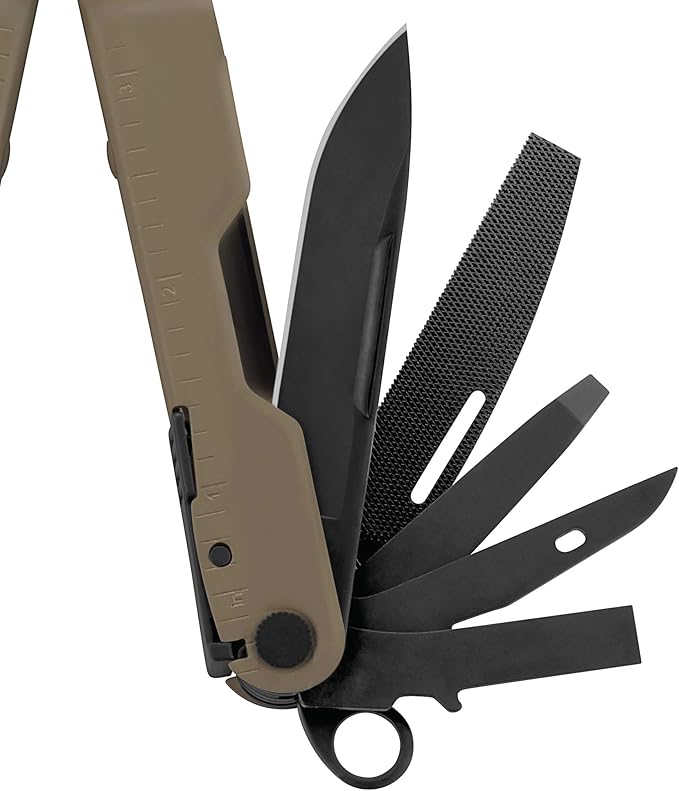 LEATHERMAN, Rebar Multitool with Premium Replaceable Wire Cutters and Saw, Coyote Tan