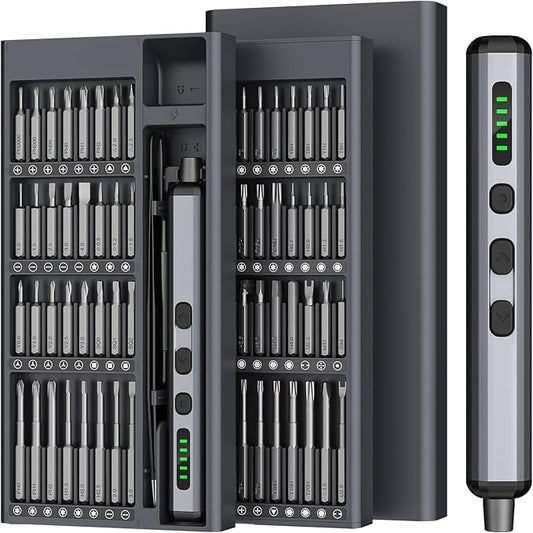 Mini Electric Screwdriver 3.7V, Cordless Screwdriver Set, Precision Electric Screwdrivers 72-in-1 Magnetic Bits, Rechargeable Portable Repair Tool Kit for Electronics Laptops Glasses Clocks