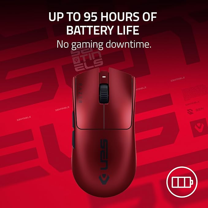 Razer Viper V3 Pro Wireless Esports Gaming Mouse: Symmetrical - 54g Lightweight - 8K Polling - 35K Optical Sensor - Gen3 Optical Switches - 8 Programmable Controls - 95 Hr Battery - Sentinels Edition