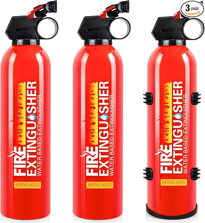 Fire Extinguisher for Boat - 3 Packs Fire Extinguisher for Home with Mount, 620ml Small House Fire Extinguishers for Kitchen Vehicle Car UTV RV, Portable Water-Based Fire Extinguisher for A/B/C/K Fire