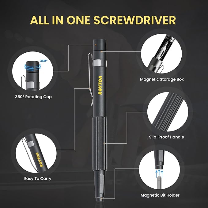 Mini Electric Screwdriver Set 3.7V, Precision Electric Screwdriver Cordless 80-in-1, 4 Torque Settings, 60 S2 Metal Bits, Magnetic Storage, Repair Tool for Electronics Watch Laptop Clocks Cameras