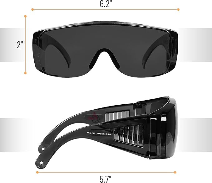 UNCO- Safety Goggles Over Glasses, Protective Goggles, Safety Goggles Anti Fog, Work, Safety Glasses Over