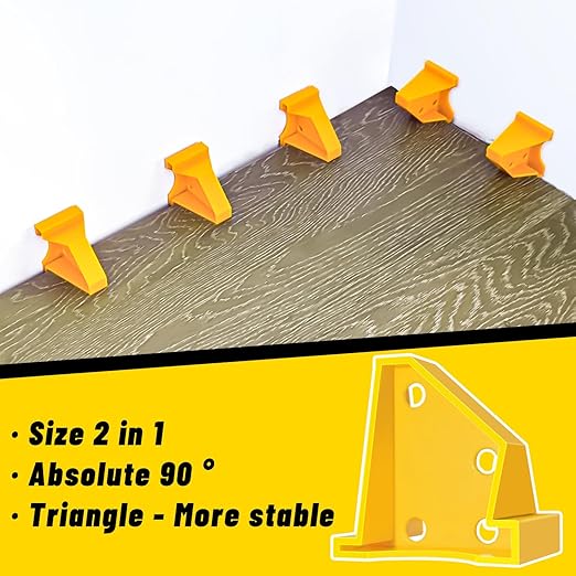 Laminate Flooring Tools, NAACOO LVP Installation Kit, Professional Vinyl Flooring Tools - Tapping Block with Handle, 10” Contour Gauge, Pull Bar, 2 in 1 Spacers, Double-Faced Mallet.