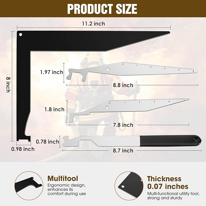 Firefighting Tool Multi-Purpose Kit - Made of High Quality Spring Steel for Firefighters, Emergency Responders (4)