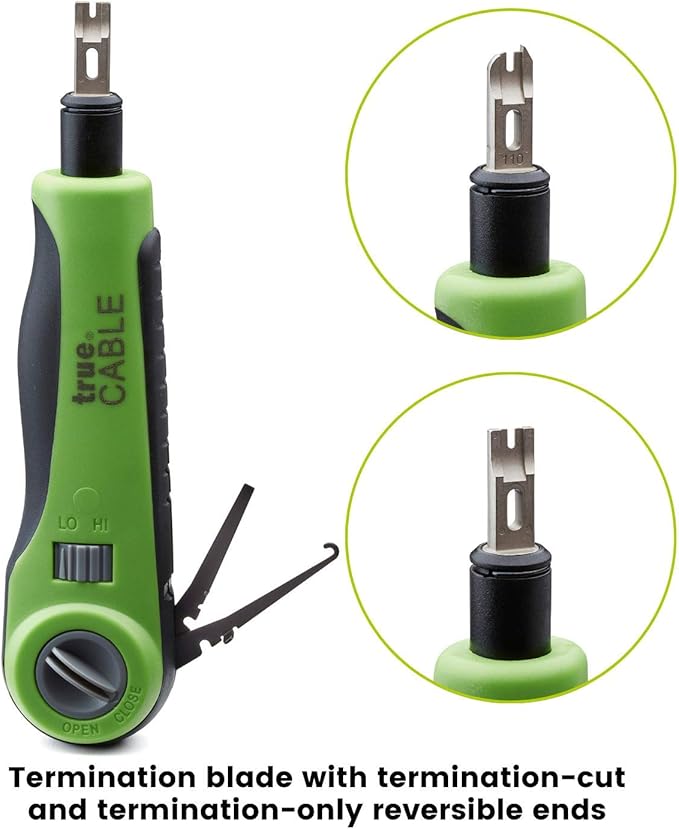 trueCABLE Impact Punch Down Tool With Blade for 110 IDC, Keystone Jacks and Patch Panels, trueIMPACT