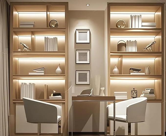 COB LED Strip Lights Natural White,24V Dimmable led Light Strip KIT with Remote and app Control,4000K 32.8FT/2 * 5m 8mm Wide Ra>90 Cuttable Flexible Strip Lights for Bedroom,Shelf,Cabinet