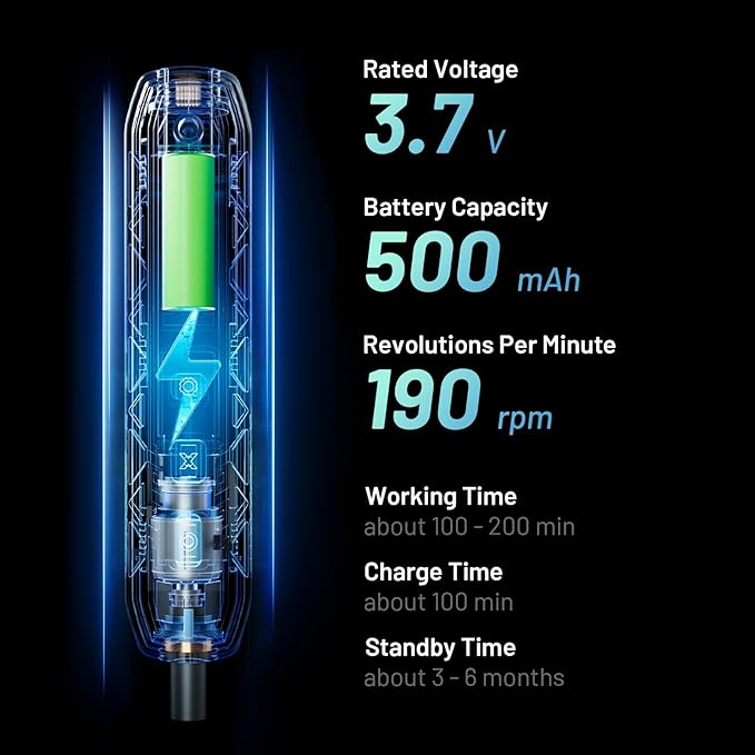 EZARC Electric Screwdriver Set, 181 in 1 Cordless Screwdriver, 3 Torque Settings with 160 Magnetic Precision Bits, Power Screwdriver Repair Tool Kit for Phone Laptop Camera Watch Computer
