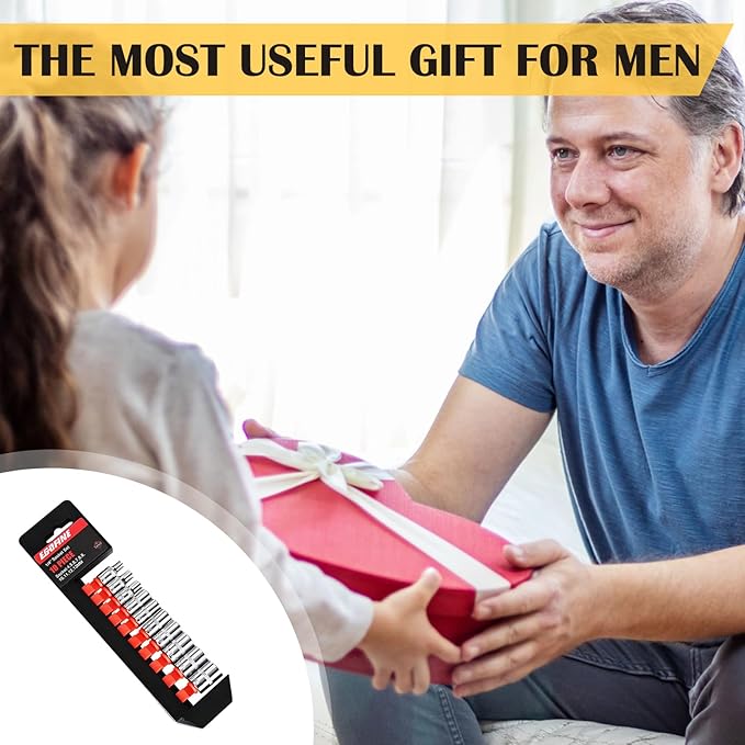 Egofine 10PCS 1/4” Drive Standard Socket Set,Shallow Socket Set,Metric（4-13mm,6 Point Socket With Hanging Bracket,Cr-V Steel