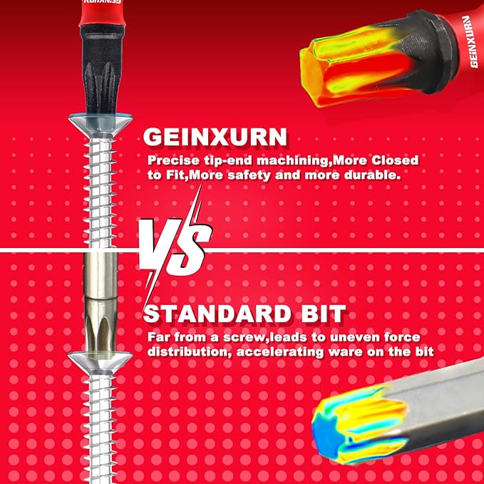 10Pieces 2 In. T30 Impact Tough Magnetic Screwdriver Bit Set, #30 Torx Head Power Bits, S2 Alloy Steel Star Bits with Storage M-Box