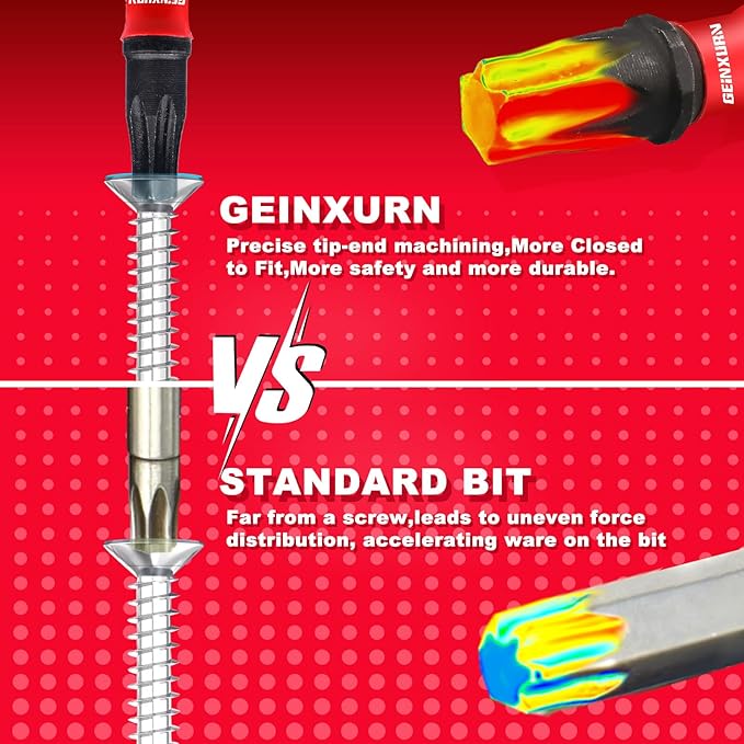 30Pieces 2 In. T30 Impact Tough Magnetic Screwdriver Bit Set, #30 Torx Head Power Bits, S2 Alloy Steel Star Bits with 1Pc Impact Bit Holder and Storage M-Box