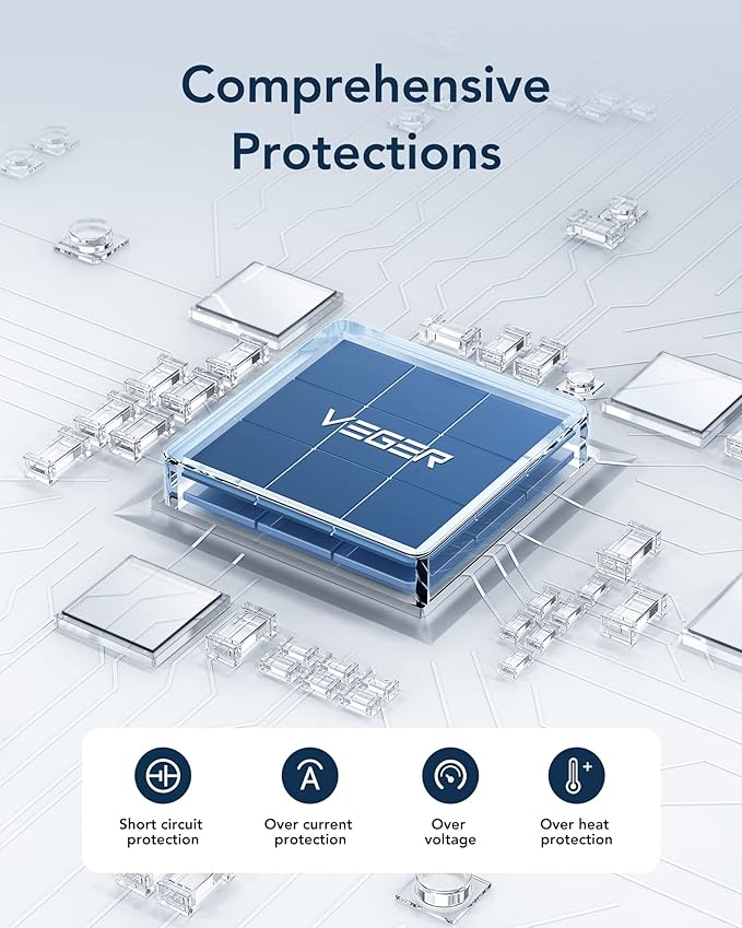 VEGER Portable Charger for iPhone Built in Cables and Wall Plug, 10000mah Slim Fast Charging USB C Power Bank, Travel Essential Battery Pack Compatible with iPhones, iPad, Samsung More Devices(White)