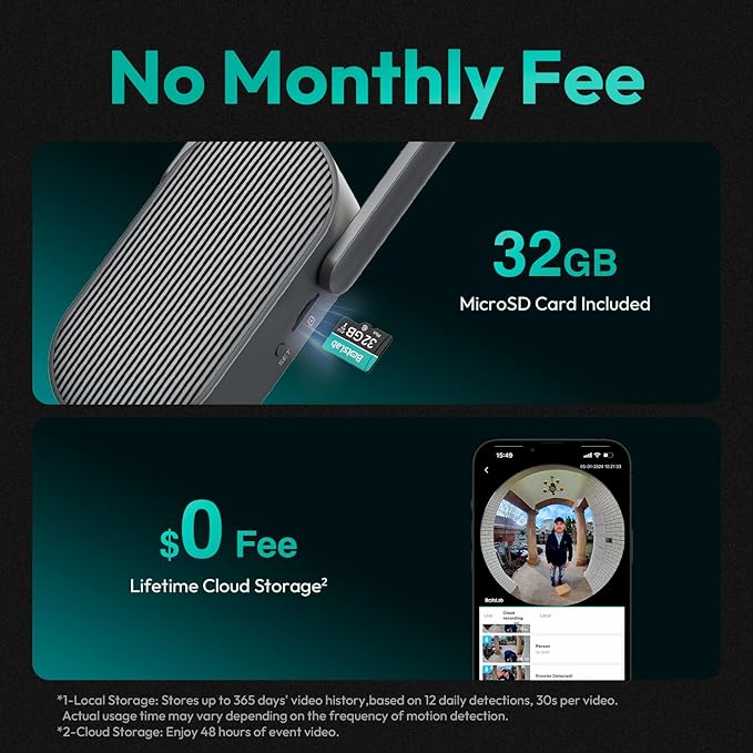 5MP Wireless Video Doorbell Camera,180° Head-to-Toe View, AI Motion Detection, VR Mode, Battery or Wired Powered, Easy Installation, Weatherproof, No Monthly Fee, 2.4GHz WiFi