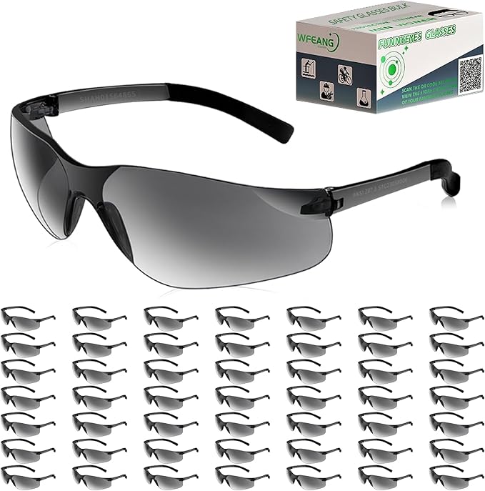 Safety Glasses ANSI Z87.1 Certified for Men & Women - Durable Lab Protective Eyewear for Chemistry & Research