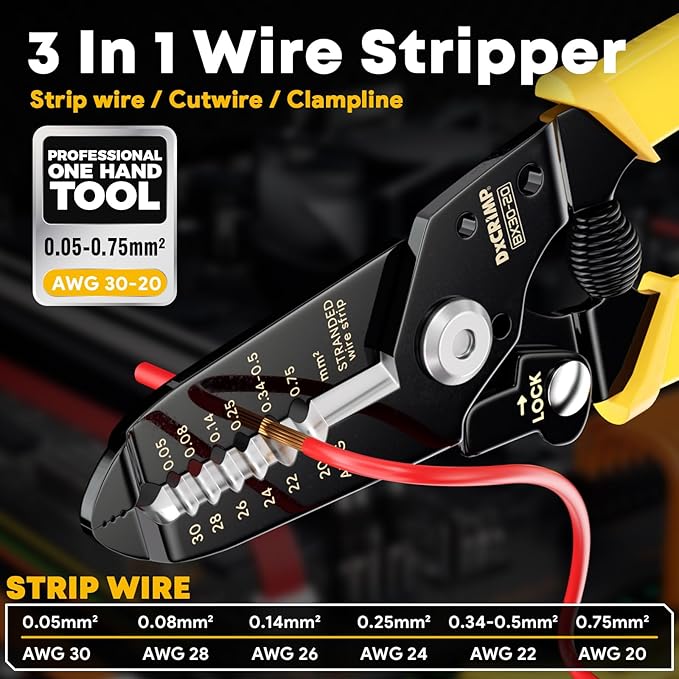 Crimping Tool For JST Electrical Connectors - Ratcheting Wire Crimper - Crimping Pliers - Wire Crimp Tool 32-20 AWG for Dupont, JST-SM, JST-VH, JST-PH, KF2510, AMP EI-Serie, Molex Crimp Tool