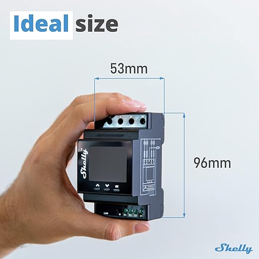 Shelly Pro 4PM | Wi-Fi & LAN, 4-Channel Smart Relay with Power Metering | Home Automation | Compatible with Alexa & Google Home | iOS Android App| Remote Appliances Control and Monitoring