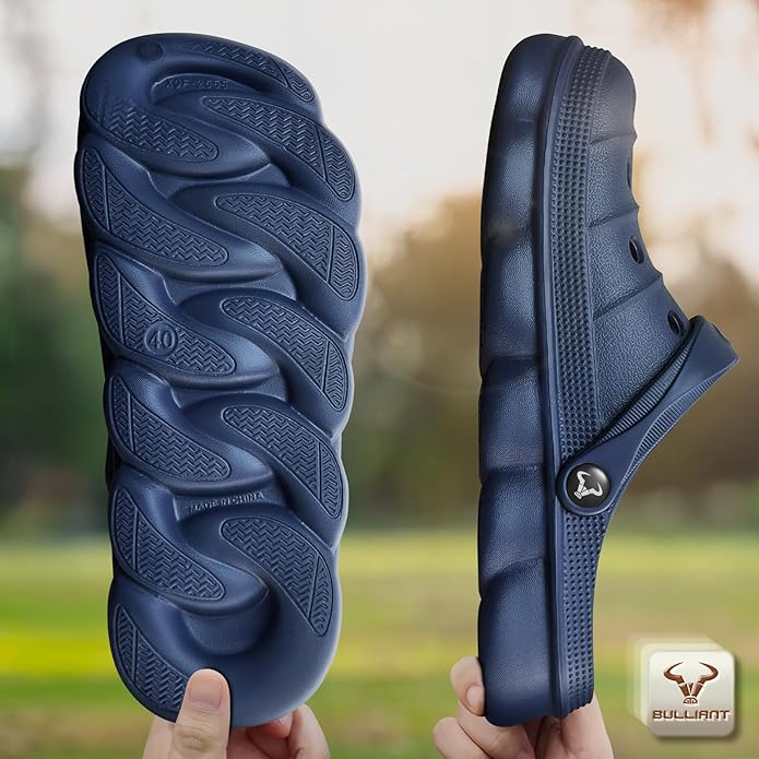 BULLIANT Men Clogs,Comfortable Mules Sandals for Men Women Cushioned Footbed Arch Support-EVA Ligthweight