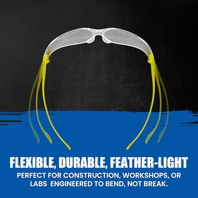 Work Safety Glasses For Men | Ansi Z87 Certified Safety Goggles For Shooting Range | Anti-Scratch Outdoor Glass