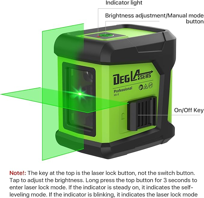 Self-Leveling Laser Level with Tripod,DEGLASERS 100ft Green Cross Line laser lever,Lazer Leveler Tool for Picture Hanging Construction Floor Tile Wall Home Renovation, Indoor Project, Battery Included