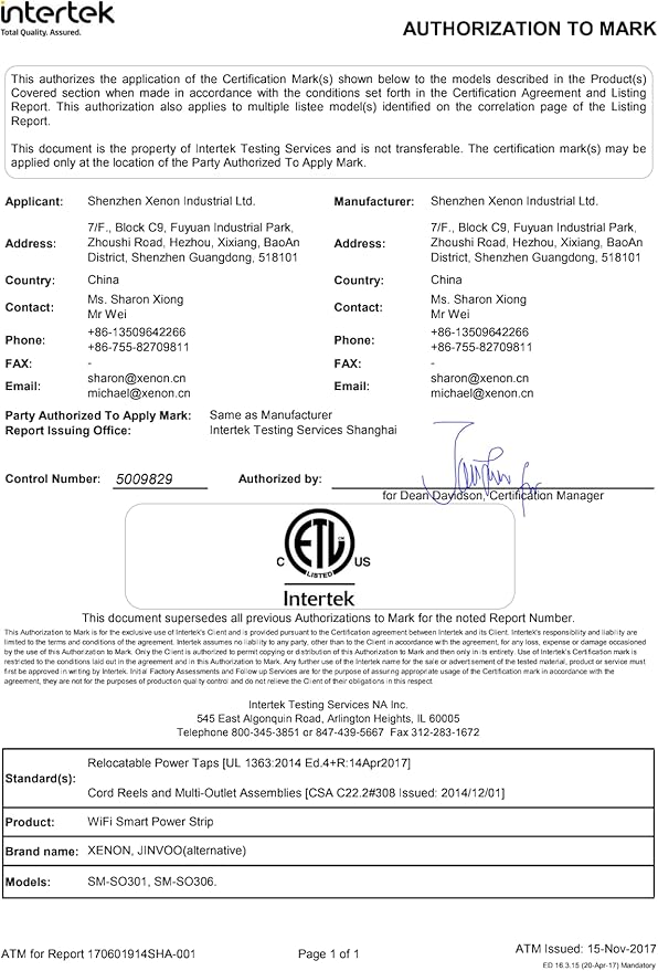 Smart Power Strip, UseeLink WiFi Surge Protector Compatible with Alexa & Google Home, Smart Plug with 4 USB Ports & 4 AC Outlets, Voice and Remote Control & Timer Schedule, 5ft Extension Cord