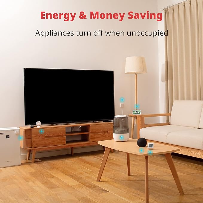 Smart Motion Door Sensor - Wireless PIR Motion Detector for Home Security, Compatible with Alexa, Google Assistant & Apple Home via SwitchBot Hub, Easy Installation, Real-Time Alerts (2025-White)