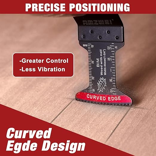 30 Pcs Bi-Metal Oscillating Saw Blades, Professional Curved Edge Multitool Blades for Wood with Nails, Metal, Wood, Oscillating Tool Blades Compatible with Dewalt Milwaukee Bosch Ryobi