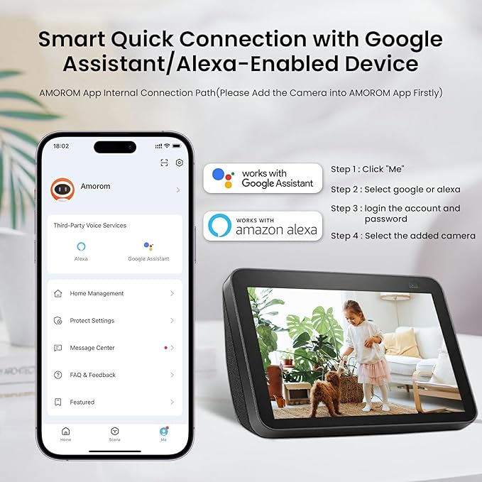 2 Pack 2K Indoor Security Camera Wireless, 360° Pan-Tilt Wi-Fi Pet/Baby Monitor with AI Motion Detection, Night Vision, Phone App, Cloud & SD Storage (5G/2.4G Hz)