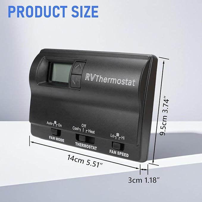 RV Digital Heat/Cool T-Stat Wall Thermostat Compatible with Coleman 8330-336 8330-337 8330-338 8330-339 8330-369 8330-386 Replace 83303862