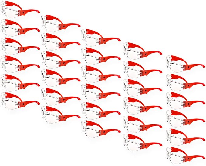 Defender Safety VS1 Safety Glasses, 30 pack, Polycarbonate protective eyewear, impact resistant Anti Scratch, ANSI Z87