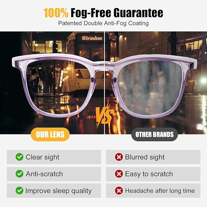 Safety Glasses Anti Fog Goggles For Women, Nurses Protective Eyewear Blue Light & UV Blocking Eye Protection Glasses