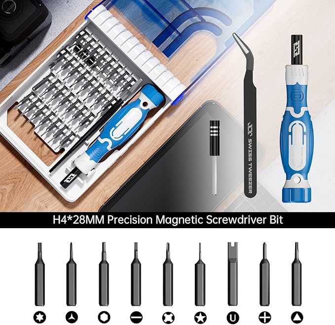 Precision Screwdriver Set, JAKEMY 33 in 1 Professional Electronics Repair Tool Kit with 30 Bits Magnetic Driver Kit Small Laptop Screwdriver Kit for Macbook, PC, iPhone, Xbox, Console, Watch, Toys