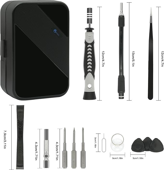 Precision Screwdriver Set, 130 in 1 Electronics Magnetic Screwdriver Set with 120 bits Repair Tool Kit for Computer, PC, Laptop, Phone, Mac, Tablet, Home DIY, Game Consoles, Glasses, Watch