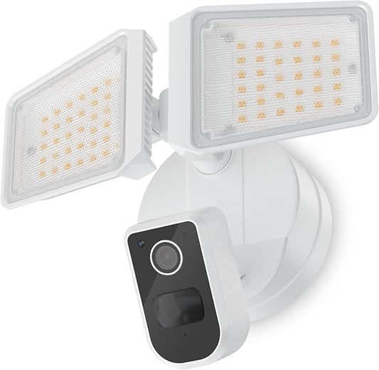 Security Floodlight Cameras Outdoor - 2K Flood Light Motion Detection 3000-5000K LED 2-Way Audio Camera with 4230 lm 150dB Siren 2.4G&5G WiFi Alexa-Compatible for Home Security 24/7 Recording