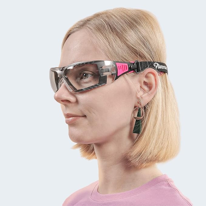 SAFEYEAR Women's Anti Fog Safety Goggles Glasses with HD Anti Scratch Resistant Lenses Work Goggles for Nurse Eye Protection