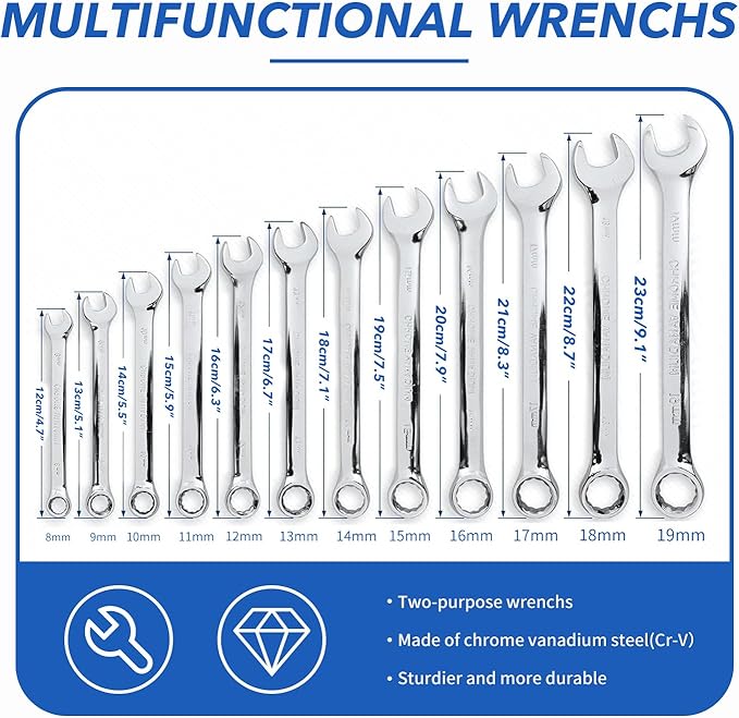 216pcs Car Tool Kit Ratchet Socket Wrench Sets,Wrench And Socket Set,72 Tooth Reversible Ratchet Wrench with Universal Joint And Extension Bars,Mechanics wrench Tool Set for Automotive