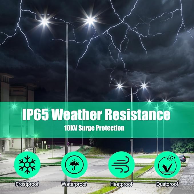 BBESTLED 320W LED Parking Lot Light Outdoor Wall Mount, UL DLC Listed IP65 5000K Commercial Area 100-277VAC Input, Parking Light Pole Fixtures, Arm Mount LED Light 44800LM