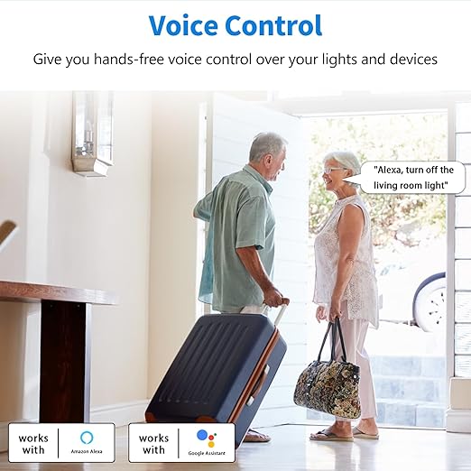 Plug in Dimmer, Lamp Dimmer, Smart Plug with Remote, Digital Plug Light Switch for Dimmable LED/CFL Lights and Incandescent/Halogen