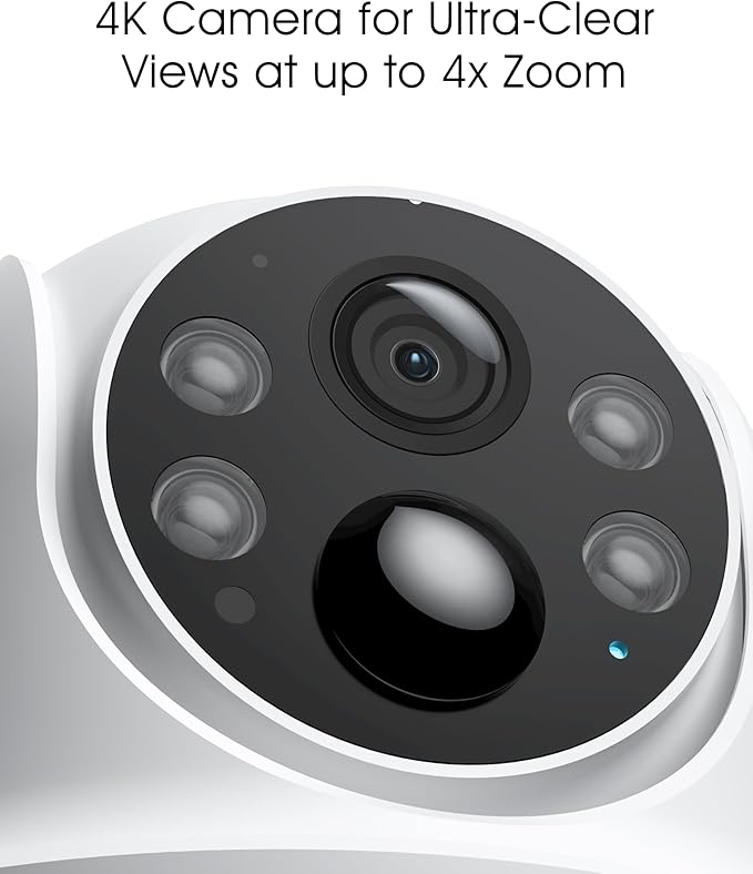 ANRAN 4K Ultra HD [2025 Upgraded Chipset] 4K Outdoor Security Camera, Adjustable BC Solar Panel, 360° PTZ, Color Night Vision, IP67 Waterproof, No Monthly Fee, Wireless 2.4G WiFi Camera for Home