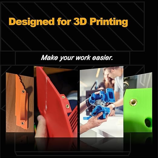 Kadrick 200Pcs M3 Threaded Inserts for 3D Printing Components,M3*H4*D4.5 Metric Brass Knurled Nuts, Insert by Heat into Plastic Parts