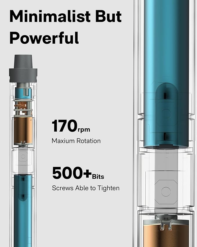 HOTO 25+24 Extra S2 Steel Bits Electric Precision Screwdriver Set, Magnetic Storage, Max. 3 N.M, USB-C Rechargeable, Mini Electric Screwdriver for Phone, Laptop, Camera Repair