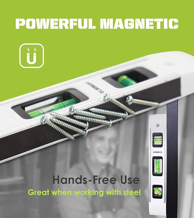 2 Pack Torpedo Level 9-INCH Level with 45°/90°/180° Bubbles, Small Measuring Tool