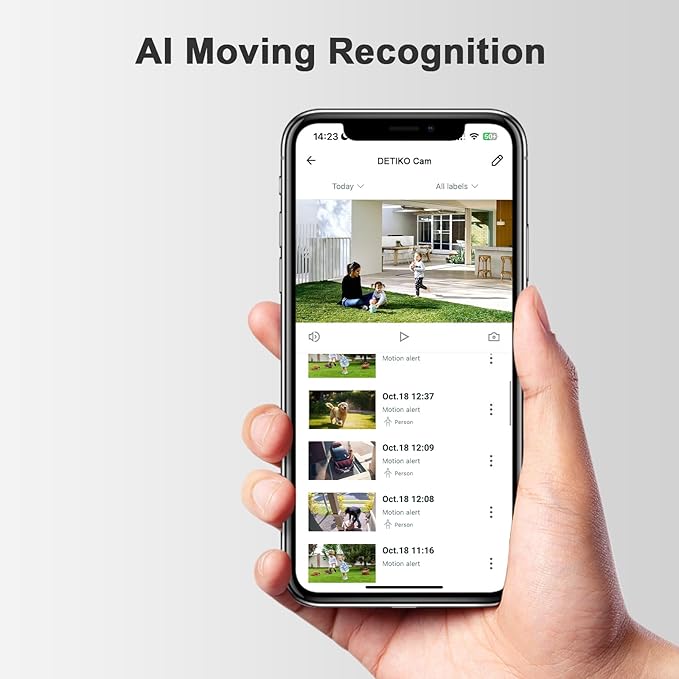 Home Security Camera Outdoor Wireless, IP66 Waterproof Battery-Powered 2K Color Night Vision AI Motion Detection 2-Way Talk 2.4GHz WiFi for Indoor/Outside Security Surveillance Works with Alexa
