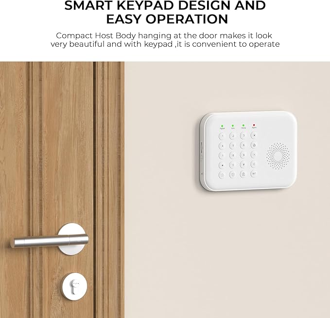 Alarm System for Home Security,Wireless Smart Home Security System with DIY Door/Motion Sensor,4G SMS/Phone APP Alerts,Work with Alexa,24/7 Instant Monitoring,20 Pieces Kit for Home,Kids Safety