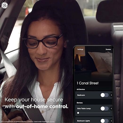 GE CYNC Smart Light Switch, Paddle Style, Neutral Wire Required, Bluetooth and 2.4 GHz Wi-Fi 4-Wire Switch, Compatible with Alexa and Google (1 Pack)